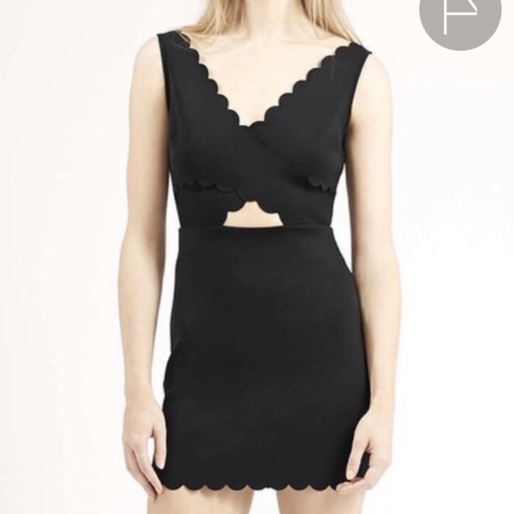 Topshop Scalloped Dress
